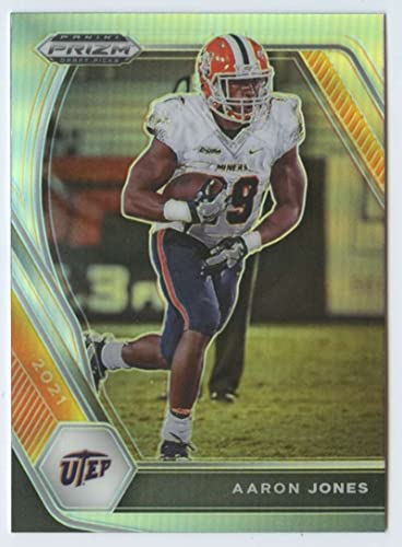 2021 Panini Prizm Draft Picks Prizms Silver #97 Aaron Jones UTEP Miners Football Trading Card