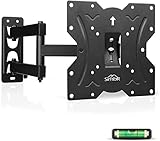 【Einstellbarer Wandabstand】 Diese TV Wandhalterung wird platzsparend nur 70 mm an der Wand eingefahren und kann 428 mm von der Wand entfernt sein. Die flexiblen Arme erleichtern das Reinigen des Raums hinter dem Fernseher oder das Ersetzen der Kabel und sparen wertvollen Platz des Hauses.