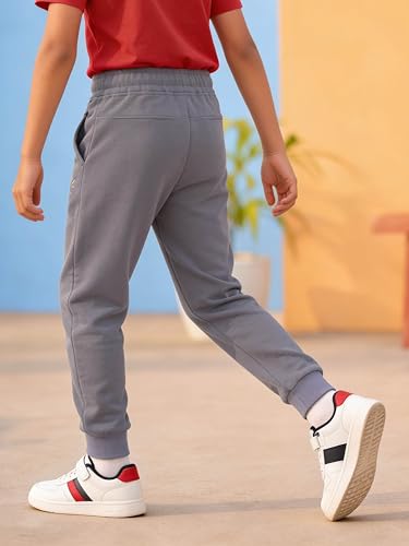 Image of KiddoPanti 100% Cotton Track Pants for Boys & Girls | Soft Single Jersey Fabric | Elastic Waist with Drawcord | Full Length with Rib Hem & Pockets | Joggers and Lowers for Kids