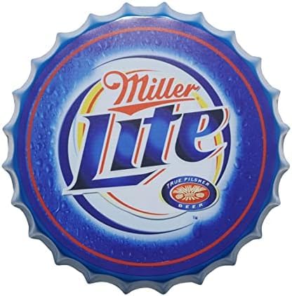 レトロメタルブリキ看板バー ビールミラー 装飾ボトルキャップ メタル 