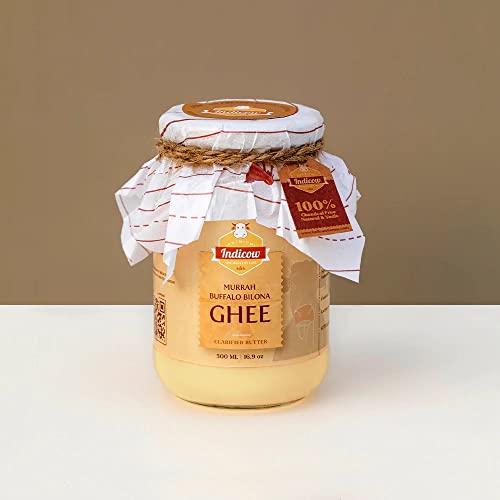 Image of Indicow Foods Vedic Bilona A2 Cow Ghee | (Murrah Buffalo Bilona Ghee 500ml)