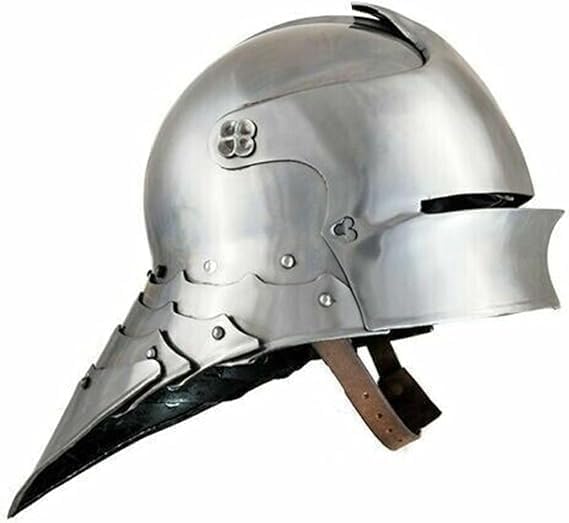Medieval Gothic Sallet Helmet, Steel Armor, European Style, for LARP and Roleplay