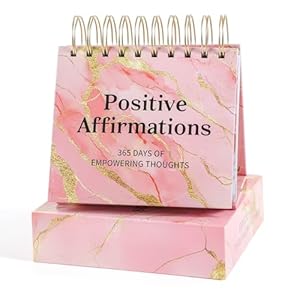 Daily Flip Calendar with Inspirational Quotes – Motivational Perpetual Calendar Desk Office Home Decor for Women, Gifts Desk Accessories for Girls Positive Affirmations