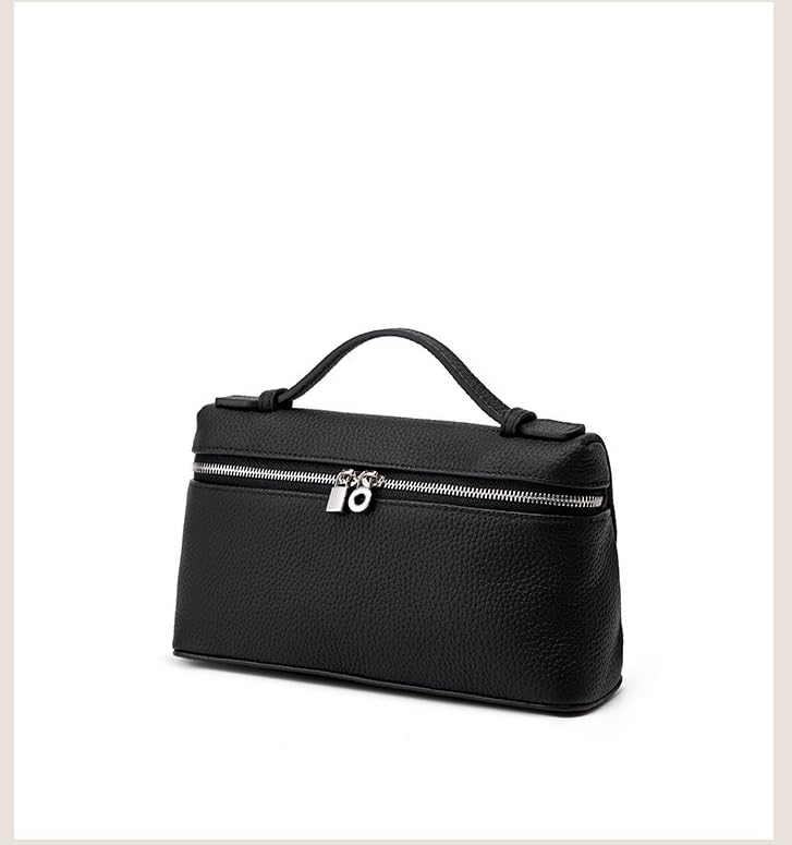 Genuine Leather Crossbody Bag for Women Small Top-Handle Pouch Purse Designer Shoulder Handbag with Zipper Closure3