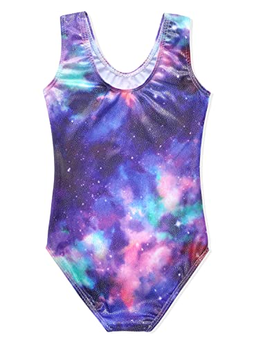 HOZIY Gymnastics Leotards for Girls Toddlers Kids Sleeveless Tumbling Outfits for Dance Print