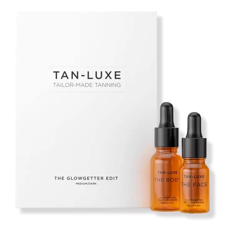 TAN-LUXE Glow Getter Kit - The Face, 10ml, and The Body, 15ml, Illuminating Self-Tan Drops - Cruelty Free & Vegan
