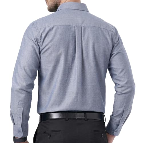 Image of Cotton King Mens Shirts | 100% Cotton Long Sleeve Shirts for Men | Button Down Shirt Men | Oxford Mens Dress Shirt