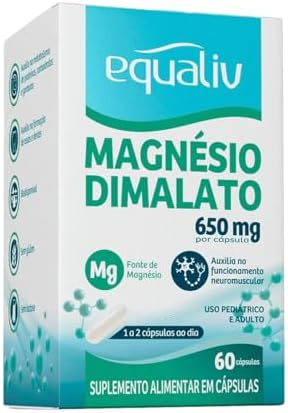Equaliv Magnésio Dimalato 650mg 60 Cápsulas