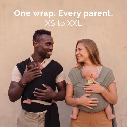 Image of Boba Baby Wrap Carrier - Original Baby Sling Carrier for Newborns (7-35 lbs), Soft, Secure, Hands-Free & Ergonomic, Ideal for Comfortable Bonding, New Parents (Grey)