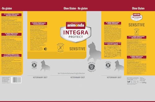 animonda INTEGRA PROTECT Sensitive (1 x 1200 g), Katzen Diätfutter bei Futtermittelallergie, sensitives Katzenfutter bei Allergien, Trockenfutter für Katzen ohne Getreide