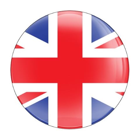 GoBadges - CD0222 Flag UK - 3" Magnetic Grill Badge/UV Stable & Weather-Proof/Works Grill Badge Holder Cover