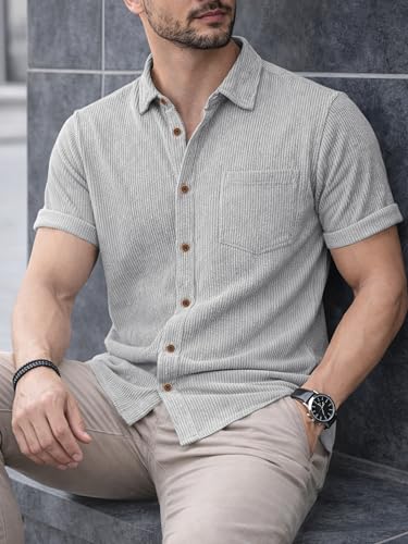 Image of Noble Monk Men's Polyester Regular Fit Solid Casual Shirt |Half Sleeve | |Stylish Shirt