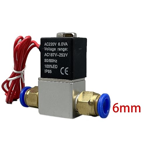 Electroválvula neumática de 24V y manguera de 12mm en posición normalmente cerrada para aire 7