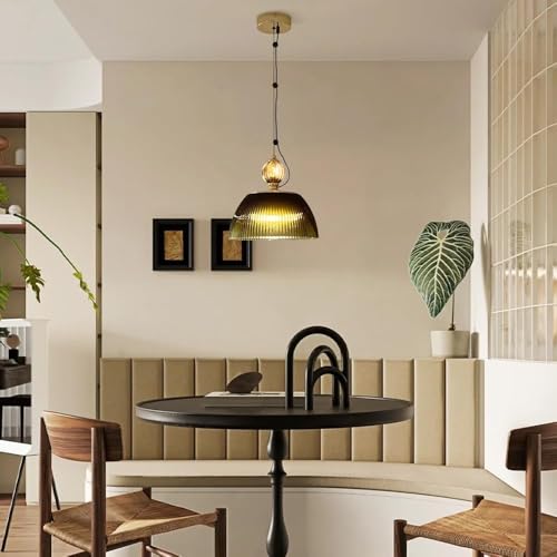 Pendant Light,Glass Vintage Green Island Hanging Lamp, Hand Blown Ceiling Suspension Lighting For Dining Room Bedroom Hotel E27 Droplight [2]