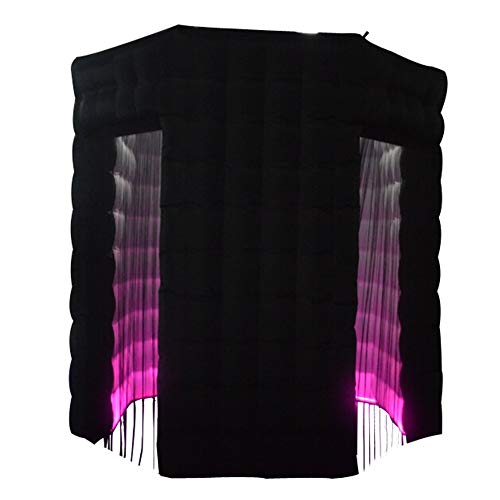 SAYOK Octagon Inflatable Photo Booth Backdrop (Two Doors 8.2ft Diameter) LED Inflatable Photo Booth Enclosure Tent with Inner Air Blower for Event Show Party Wedding Birthday Exhibition