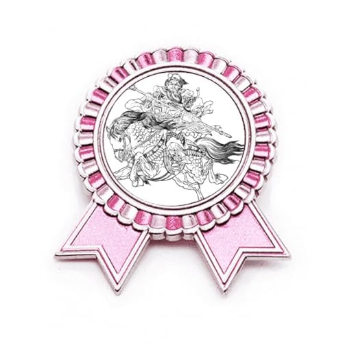 Broche rose Three Kingdoms en métal M, le cadeau culturel idéal
