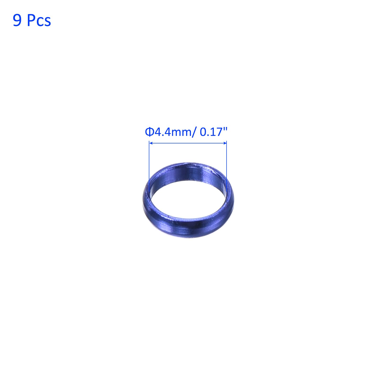 M METERXITY 9 Pack Dart Shaft Rings - Aluminum O-Ring Dart Accessories, Apply to Darts Games/Entertainment/Party (Blue) - Image 3