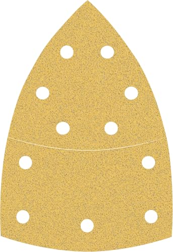 Bosch 50x EXPERT C470 Schleifpapier mit 11 Löchern (für Farbe auf Holz, Hartholz, Ø 102x62 mm, Körnung 40, Professional Zubehör Multischleifer)