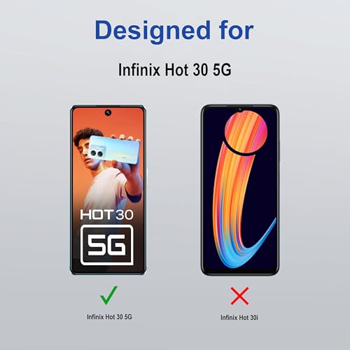Image of ZAP CASE HD Plus Tempered Glass Screen Protector Compatible For Infinix HOT 30 5G (Black) Edge To Edge Coverage With Easy Installation Kit