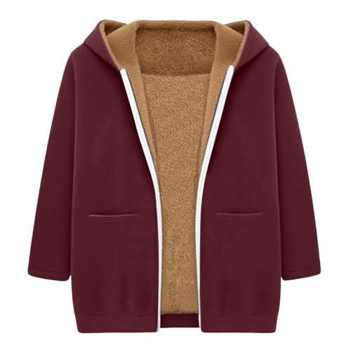 Boys Fleece Jacket Casual Soft Warm Sherpa Jackets Girls Outwear Long Sleeve Full Zip Long Winter Coats with Pockets3