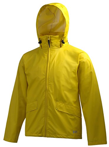 Helly Hansen Men's Voss Windproof Waterproof Rain Jacket, 300 Yellow, Large