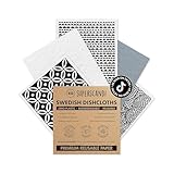 SUPERSCANDI schwedische Geschirrtücher 5-Pack 100% Biologisch Abbaubar & Kompostierbar...