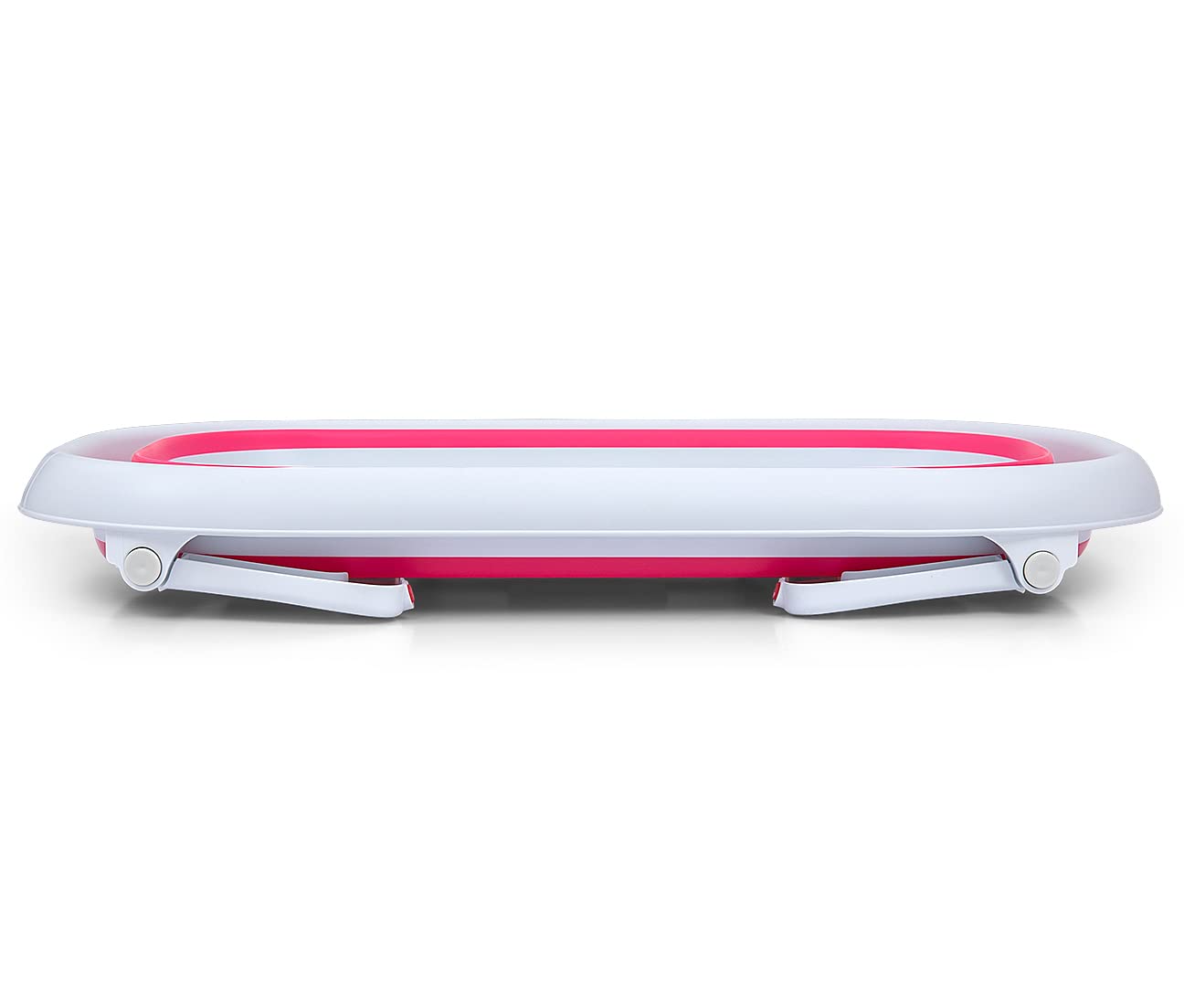 Milly Mally Aqua Baignoire Pliable pour Bébé Bassin de Douche Portable avec Détection de Température et Pieds Antidérapants Rose