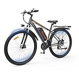 TIGUOWISH Electric Bike for Adults, 29' Commuter & Mountain E-Bike, 750W Motor with 48V 18.6AH Battery, 21-Speed Gears & Adjustable Fork, 60-100km Range, UK Legal 25km/h, Disc Brake, Max Load 130kg