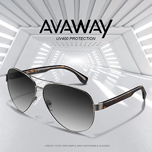 AVAWAY Pilot Police Military Army Sunglasses Mens Womens UV 400 Protection Metal Oval Acetate Category 3 Sun Shades Sunnies2