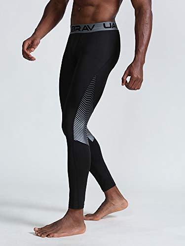 Ajcoflt Calças de compressão masculina respirável elástica de secagem rápida collants de treino espo