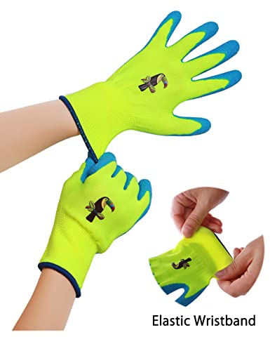 Donfri 3 Paar Kinder Gartenhandschuhe Latex Rutschfest Arbeit (2-5 Jahre) – Ansicht 6