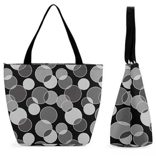 Sac à bandoulière pour femme grand sac cabas gris de shopping et voyage à main