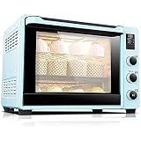 Elektrischer Tischbackofen 40l Minibackofen mit Kochplatte, Haushalt Backen Kuchenofen, Haushalt Automatischer Minibackofen, LED-Anzeige, Dualer Temperaturfühler (Farbe : Pink) (Pink) (Grün)