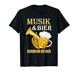 Musik und Bier - Musiker Tenorhorn Blasmusik T-Shirt