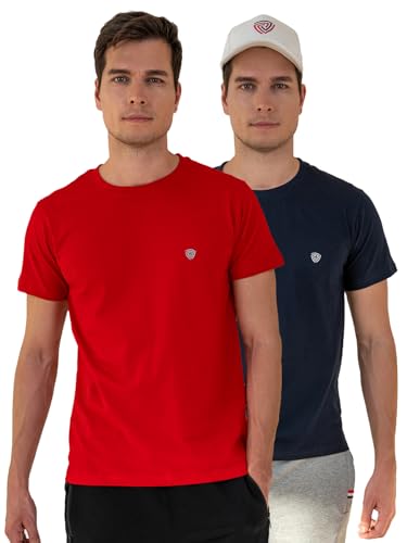 Image of Lux Cozi Men's Cotton Solid Regular Fit T-Shirt