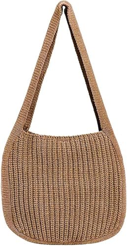Fairycore Knitted Shoulder Bag Brown