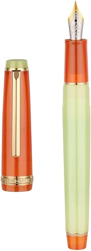 AUAUY Pluma estilográfica, pluma estilográfica mixta transparente, pluma de escritura de tinta recargable de 0.015 in, punta extrafina, bolígrafo de