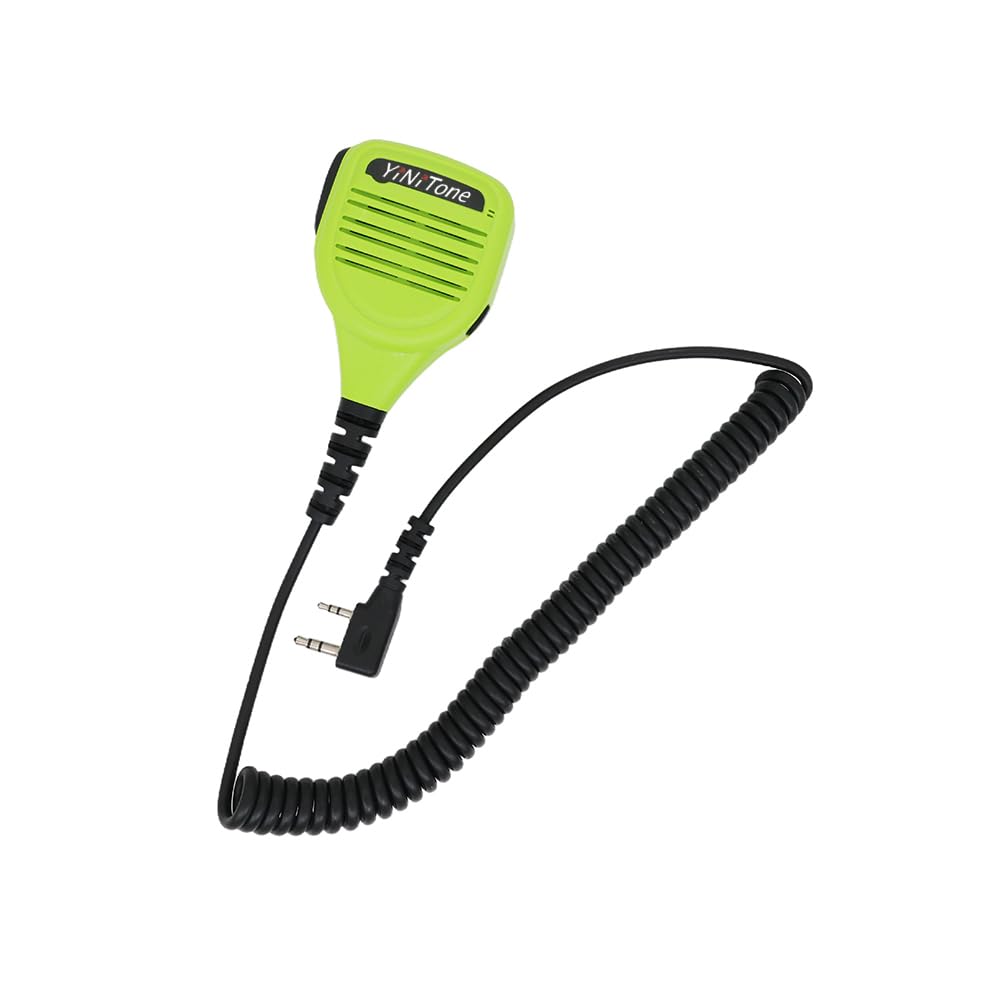 2 Pin K Plug Handheld Speaker Mic Microphone for Baofeng UV-5R BF-888S Quansheng UV-5RPLUS UV-K6 UV-K58 Radio Walkie-Talkie Speaker Microphone