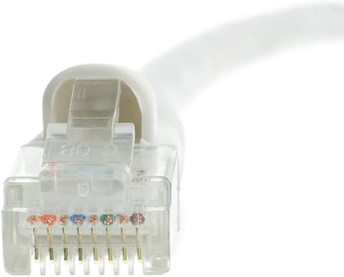 Miniatura 4 de CableWholesale Cable de conexión Ethernet Cat6a blanco de 7 pies, sin enganchesarranque con conector RJ45, 500 MHz, 24 AWG, UTP (par trenzado sin
