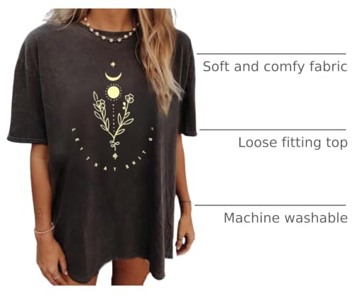 Image of Remidoo Oversized Graphic Tshirts for Women Casual Loose Fit Short Sleeve Tee