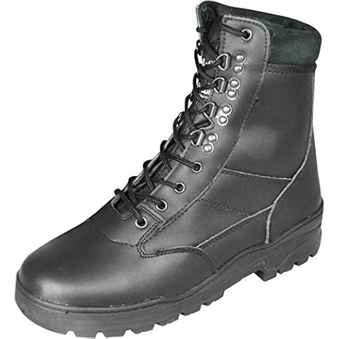 Mil-Com Men's All Leather Patrol Boots Black Size 8 UK Cover