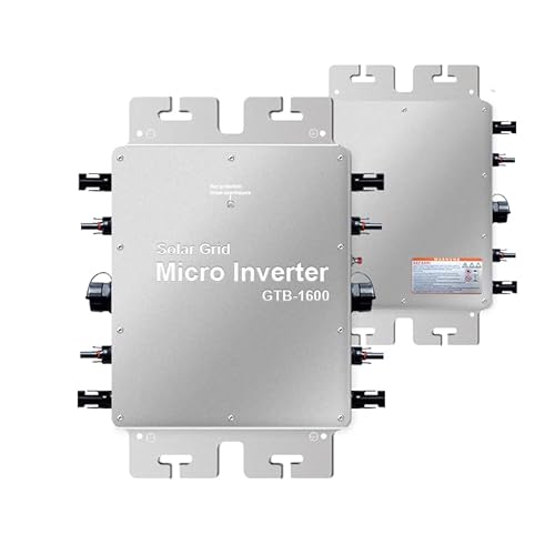 Convertisseur Solaire MPPT GTB1600w, Grid Tie Inverter, Onduleur Solaire avec Contrôle App WiFi,Micro Inverseur Etanche à Identification Automatique Grid Tie Solaire Cover