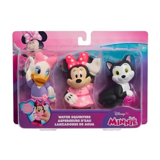 Disney Junior Minnie Mouse 3-Pack Bath Toys, Figures Include Minnie Mouse, Daisy Duck, and Figaro, Amazon Exclusive, by Just Play