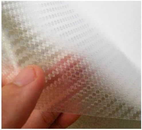 Miniatura 5 de VViViD Rollo de película adhesiva de fibra de carbono transparente y transparente (3 x 5 pies)