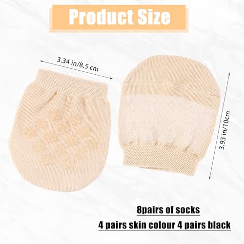 8 Pairs Women's Toe Socks for Mules, Half Socks for Women2