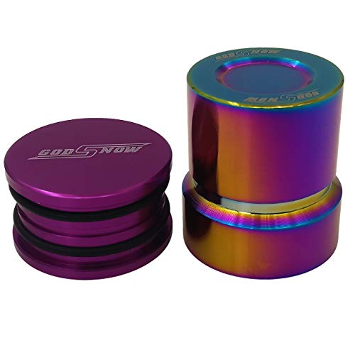 AJP Distributors Compatible/Replacement For For B F H Series Engine Billet Camshaft Cap Plug Vtec Solenoid Cap Cover Seal Purple Neo Chrome
