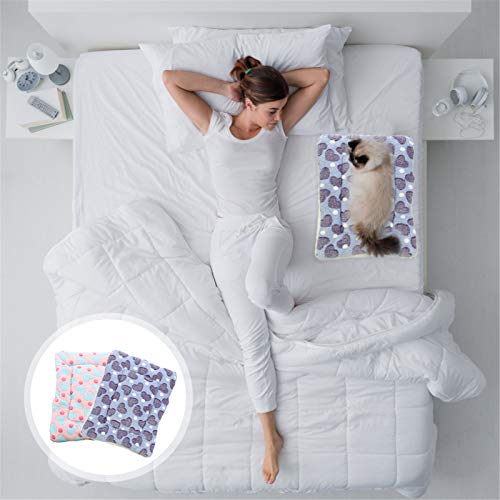 UKCOCO 2Pcs Almofada de Aquecimento para Animais de Estimação Tapete de Dormir de Gato de Cachorro Q