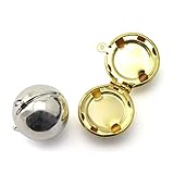 NX Garden 2PCS Secret Message Ball Locket Vintage Style Pendant for Necklace Jewellery Best Friends Gifts Gold Silver