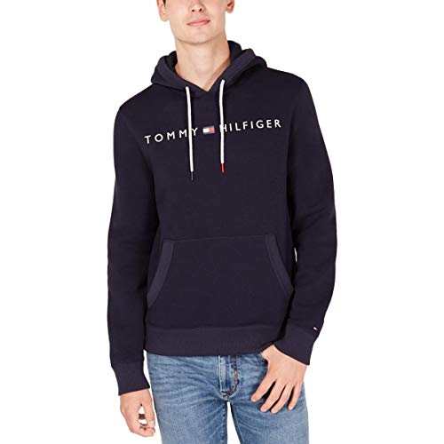 Tommy Hilfiger mens Thd Hoodie Hooded Sweatshirt, Navy Blazer, Medium US