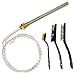 GOLDMAN SERVICE Resistenza per accensione Stufa a Pellet. Potenza 270 W, Vite 3/8", Diametro 9,9 mm, L135-145 mm, Set di Pulizia di spazzolini per caldaie